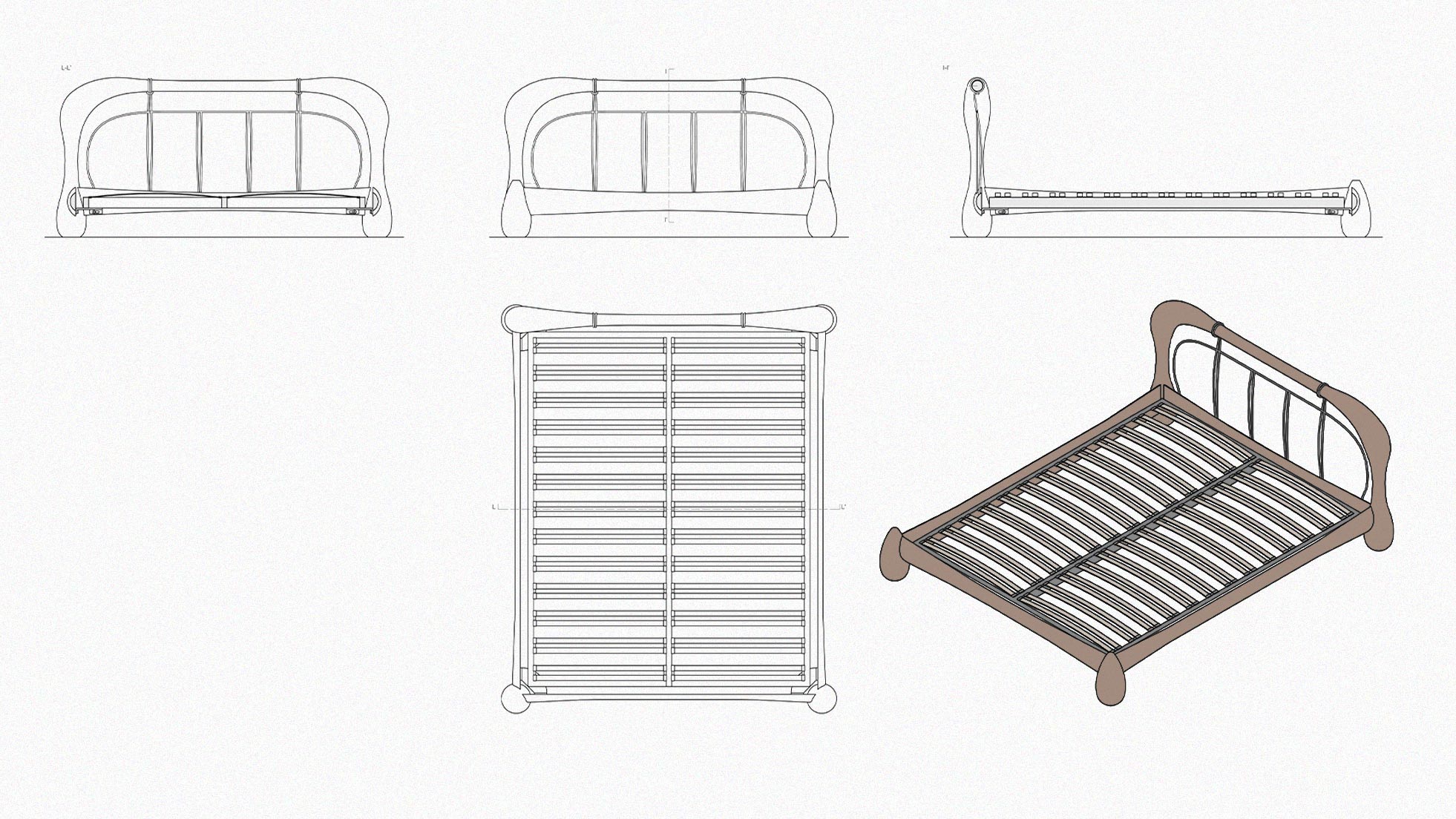 Disegno tecnico e tavola di studio del progetto Radicale
