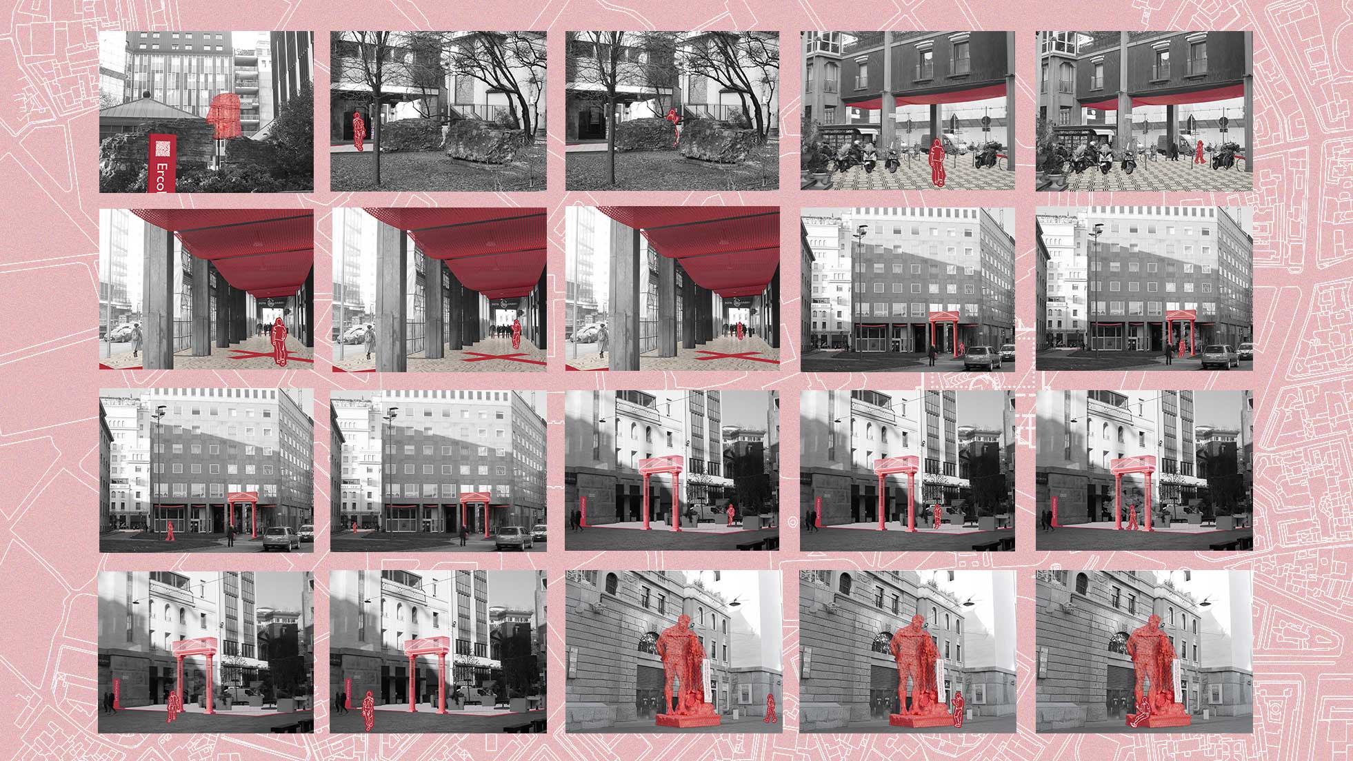 Tavola di presentazione del progetto Subemersa con sequenze narrative